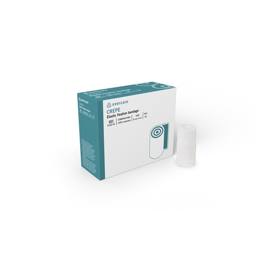 Bandaż elastyczny krepowany evercare Crepe - 6cmx4m 100% poliester - 20 szt.