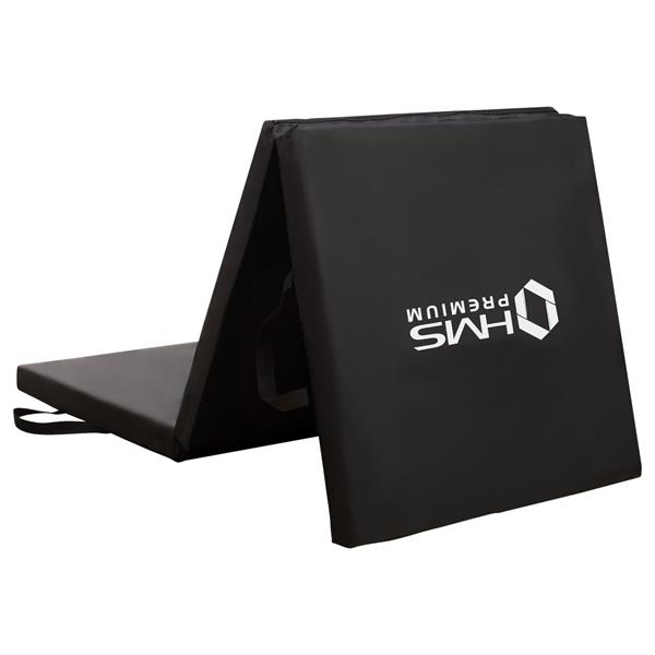 Faltbare Trainingsmatte - MGS02 - 180x60 cm - Schwarz