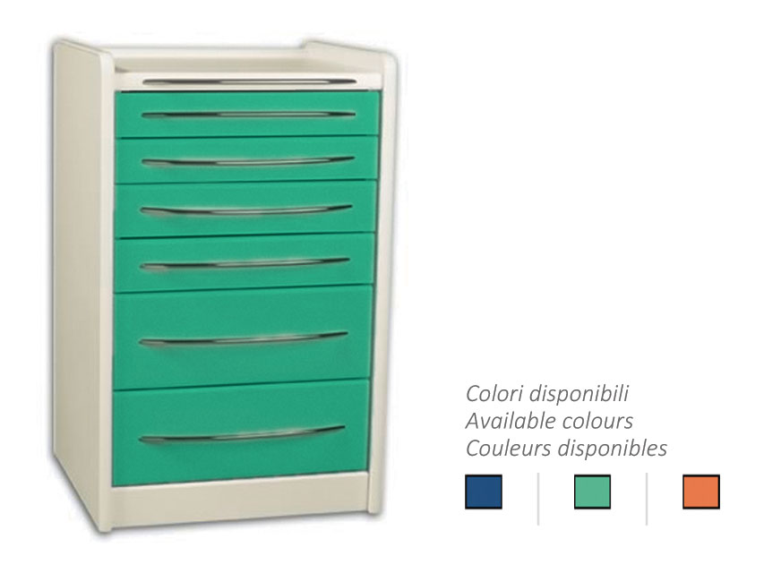 Mobilny kontener GE419 6 szuflad 49 cm - kolor do wyboru