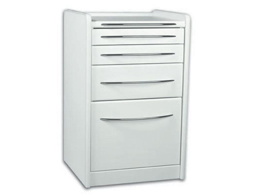 Kontenerek mobilny GE414 4 szuflady 49 cm biały