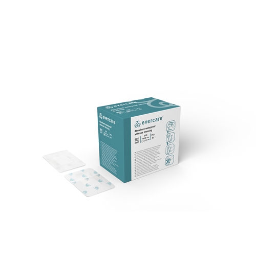 Absorbierender haftender Verband evercare duschfest - 6x10cm duschfest - 50 St