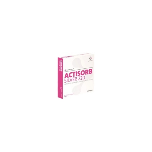 Hiili-/hopeakompressi Actisorb Silver - 10,5x10,5 cm - 10 kpl