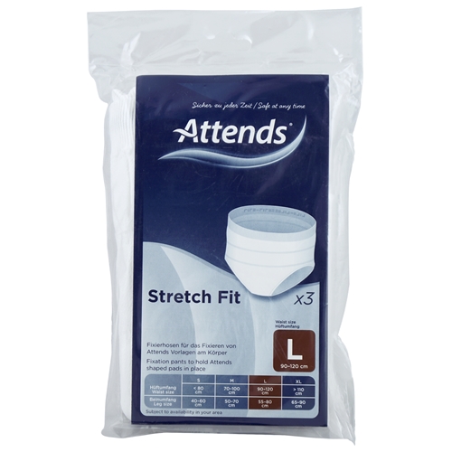 Fixierhose ohne Bein - Attends Stretch Fit L - 3 Stück