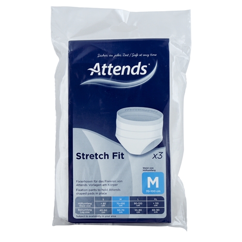 Fixierhose ohne Bein - Attends Stretch Fit M - 3 Stück