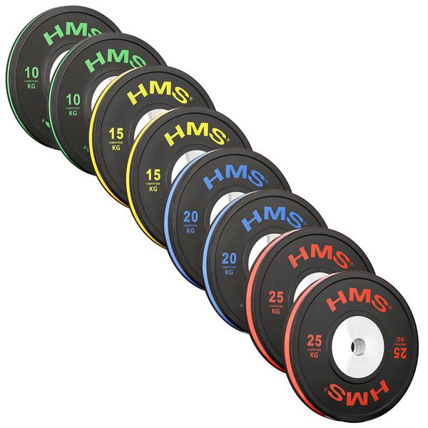 Vægtskivesæt - BTBR - bumper-sæt - (10 kg 15 kg 20 kg 25 kg)