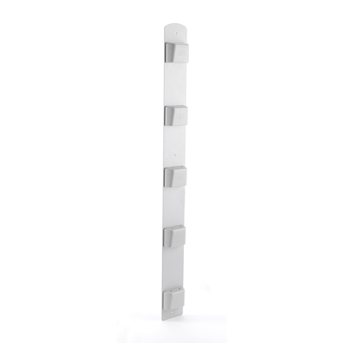Dispenser hygiene rail for wall excluding dispenser - vertical 5 holders excl. disp