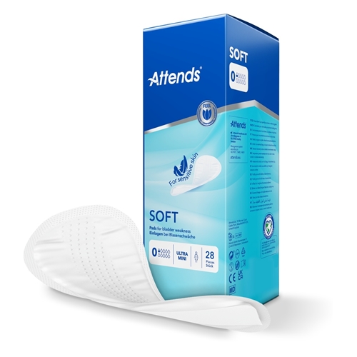 Housuihin kiinnitettävä inkontinenssisuoja - Attends Soft 0 Ultra Mini - 224 kpl