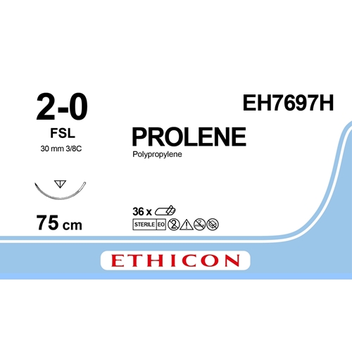 Sutur Prolene 2-0 EH7697H – 75cm blå nål FSL – 36 st