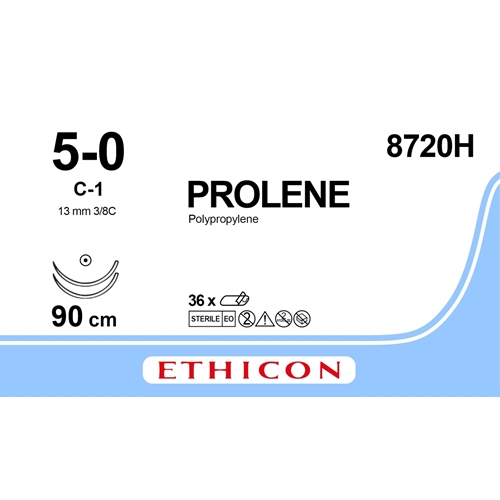 Sutur Prolene 5-0 8720H – 90cm blå nål C-1 – 36 st