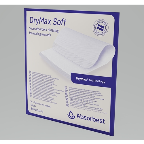 Superabsorberande förband DryMax Soft – 12.5×12.5cm – 10 st