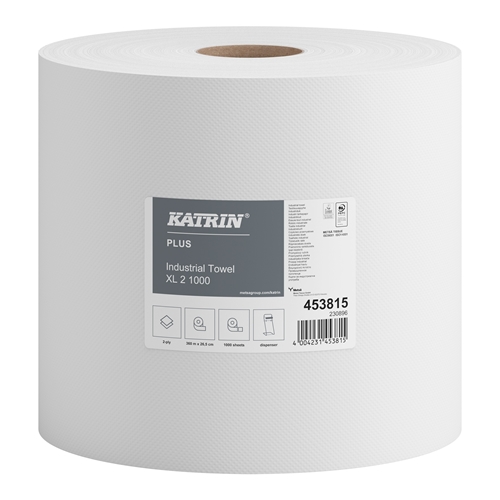 Katrin Papierhandtuchrolle 2-lagig - 380 m x 26,5 cm 4,1 kg für Bodenständer - 2 Stück