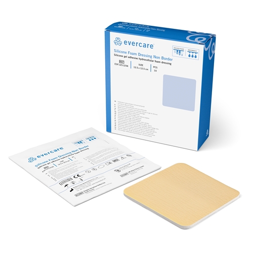 Evercare Foam silikoneskumforbinding - 12,5x12,5 cm - 10 stk