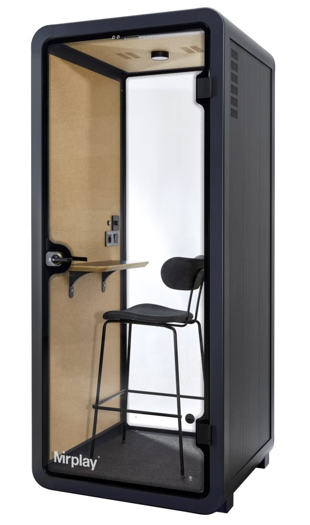 Soundproof booth with furniture - Aura S - 1 person
