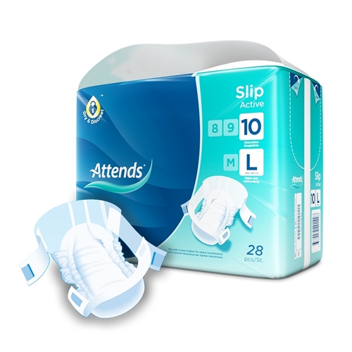 All-in-One-Inkontinenzslip - Attends Slip 10 Active L - 56 St.