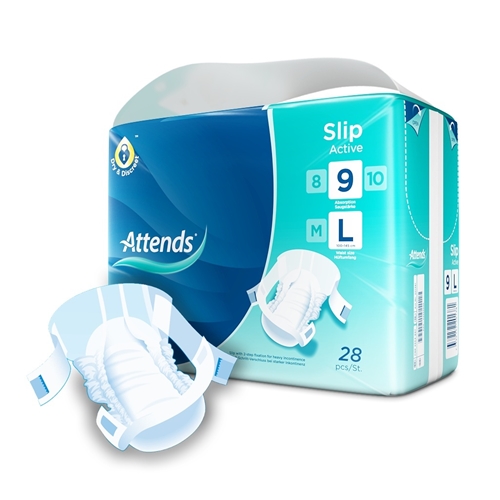 All-in-One-Inkontinenzschutz - Attends Slip 9 Active L - 112 St.