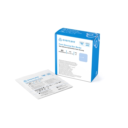 Evercare Foam drænageskumforbinding - 6,5x6,5 cm med slids - 10 stk
