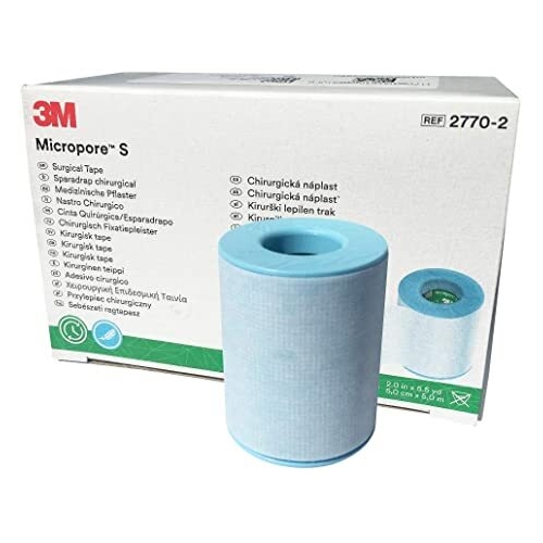 Silikonpflaster Micropore S - 5 cm x 5 m hellblau perforiert - 6 St.