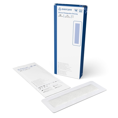 Erittäin imukykyinen Evercare PostOp -sidos - 10x30cm silikonireunus - 10 kpl