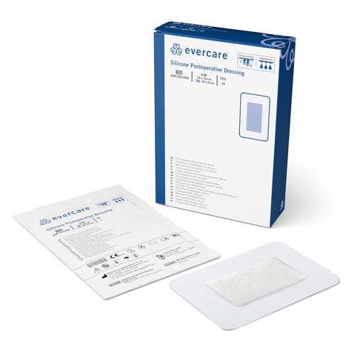 Erittäin imukykyinen Evercare PostOp -sidos - 10x15cm silikonireuna - 10 kpl