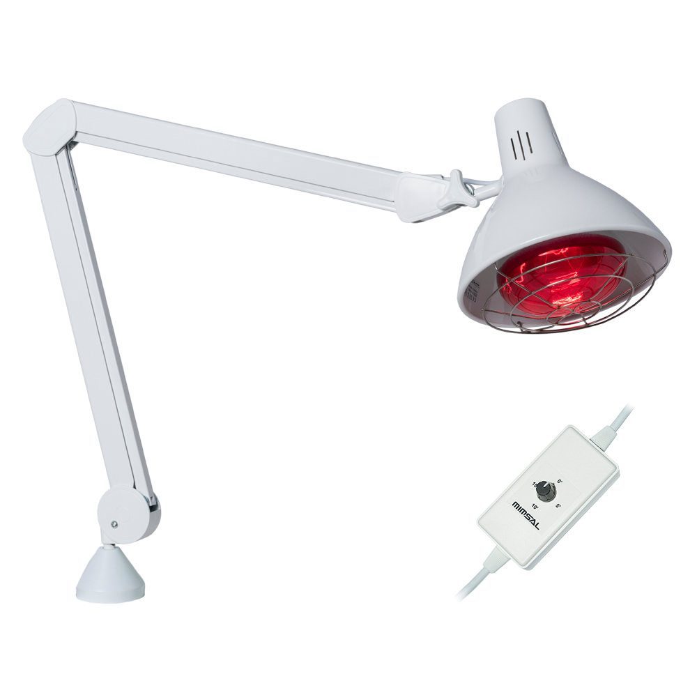 LS INFRA 150/250 Timer - Infrarotlampe mit Timer - Wählbare Stützoption - E-27 150W (Timer 0-15min)