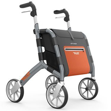 TrustCare - Let's Shop - rollator med stor opbevaringskapacitet - Grafitgrå