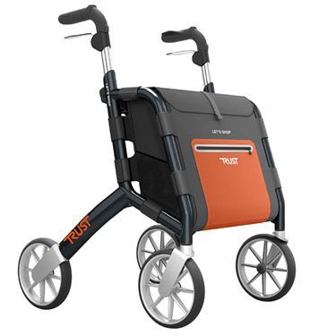 TrustCare - Let's Shop - rollator med stor opbevaringskapacitet - Svart