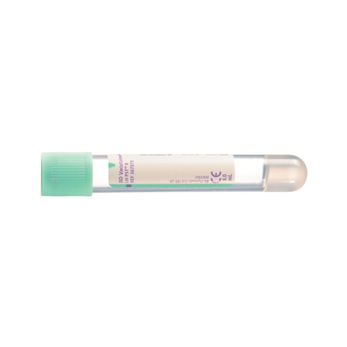 Vakuumrör BD Vacutainer PSTTM II pappersetikett – 8ml Li-Heparin gel mintgrön – 100 st