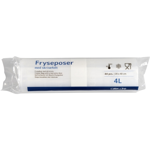 Gefrierbeutel aus Kunststoff transparent - 4L 200x400mm 32my - 44 Stück
