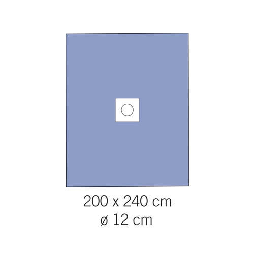 Haftende Lochtücher Evercare - 200x240cm Loch 12cm - 9 St.