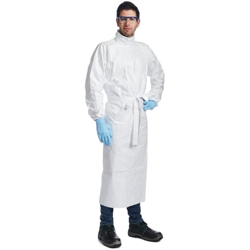 Schutzkittel für Zytostatika - XL 138 cm Tyvek IsoClean - 30 St.