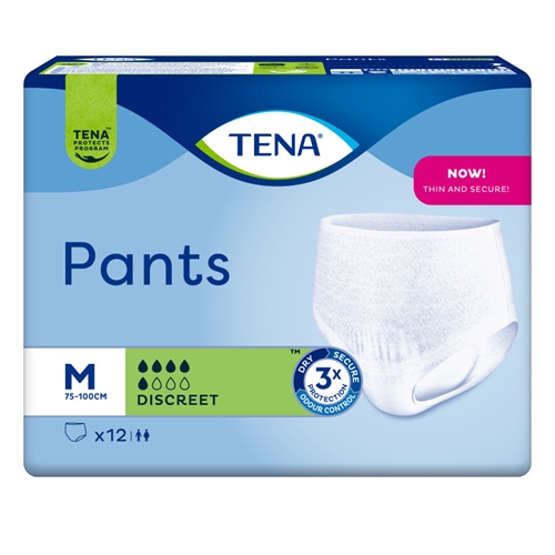 Alt-i-en inkontinensbukse - TENA Pants Discreet M - 72 stk