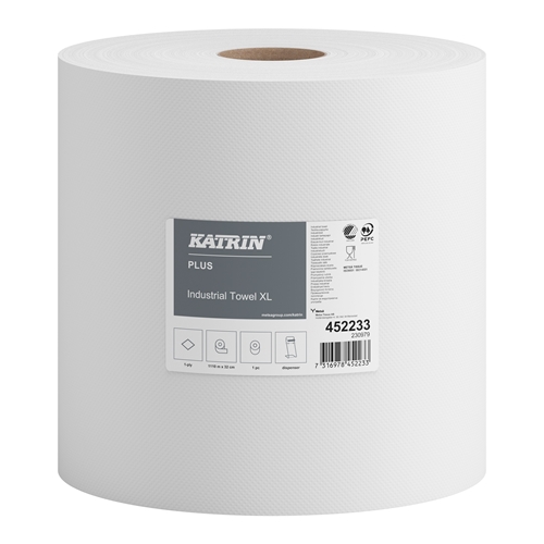 Papierhandtuchrolle 1-lagig - Katrin Plus XL 1110m 9,72kg