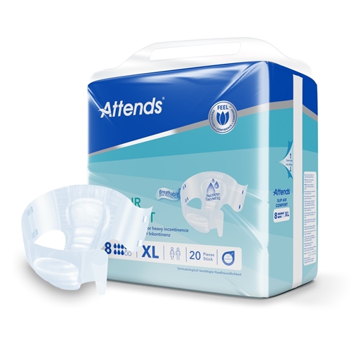 Inkontinenssisuoja all-in-one - Attends Slip Air Comfort 8 XL - 60 kpl