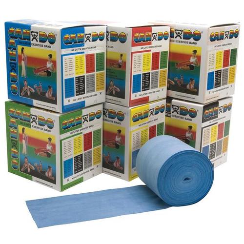 Cando træningselastik - 50 yd. - blå/tung - latexfri | Alternativ til håndvægte