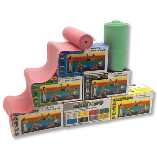 Cando træningselastik - 6 yd. - grøn/medium - latexfri | alternativ til håndvægte