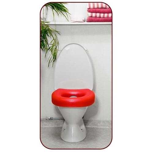 Sittring för toalettstol MJUKIS – Röd 75x390x420mm