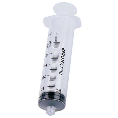 Beroject 3-komponent luerlock-sprøjte - 50/60 ml gradueret 1 ml centreret - 25 stk.