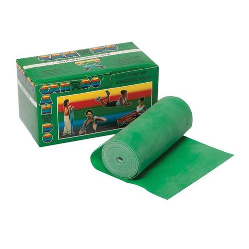 Cando træningselastik - 6 yd. - grøn/medium - lavt pulverindhold | Alternativ til håndvægte