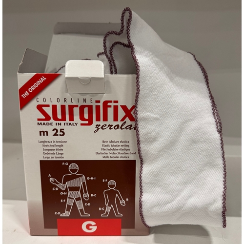 Latexfrit tubenet Surgifix - G 8 cm x 25 m rustrød