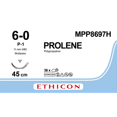 Prolene-sutur 6-0 8697H - 45 cm nål P1 - 36 stk.