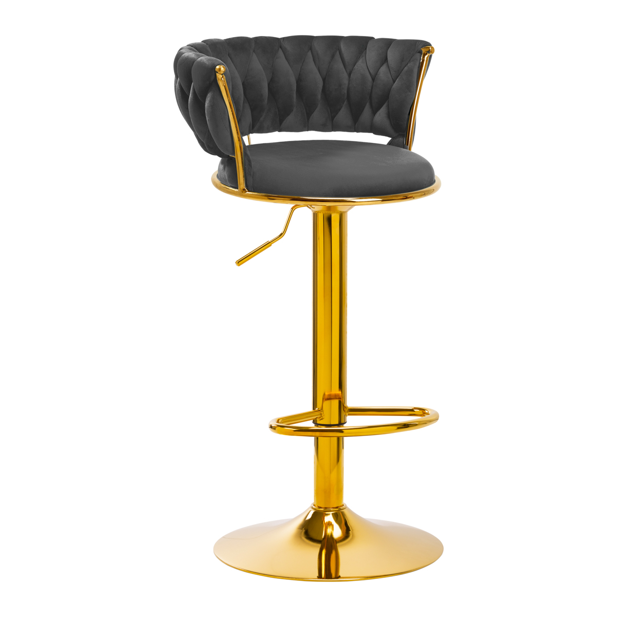 4Rico Barhocker QS-B313a grauer Samt