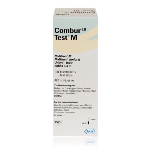 Urinsticka Combur 10 Test® M Visual – visuell och cobas u 411 – 100 st