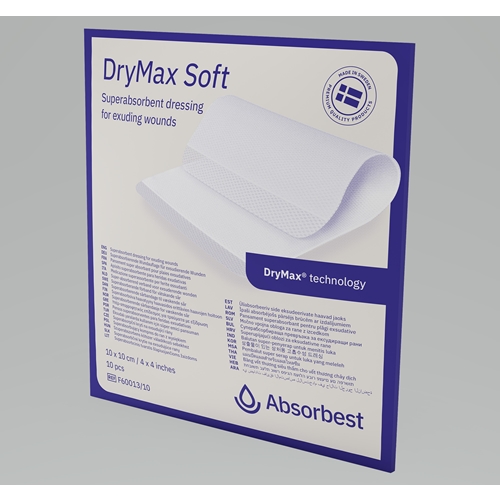 Superabsorberende bandage DryMax Soft - 10x10cm - 10 stk