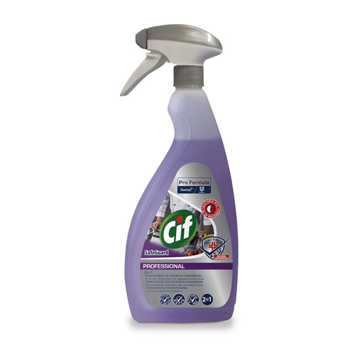 Rengøring og desinfektion Cif Pro Safeguard - 750 ml uparfumeret sprayflaske
