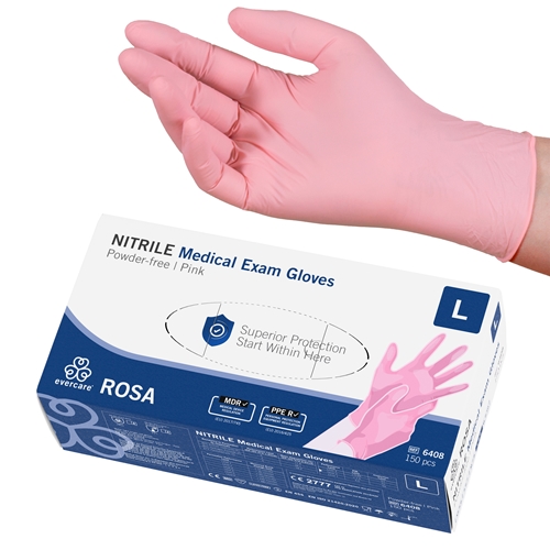 Evercare PF Nitrilhandschuhe L Rosa AQL 1,5 150 St.