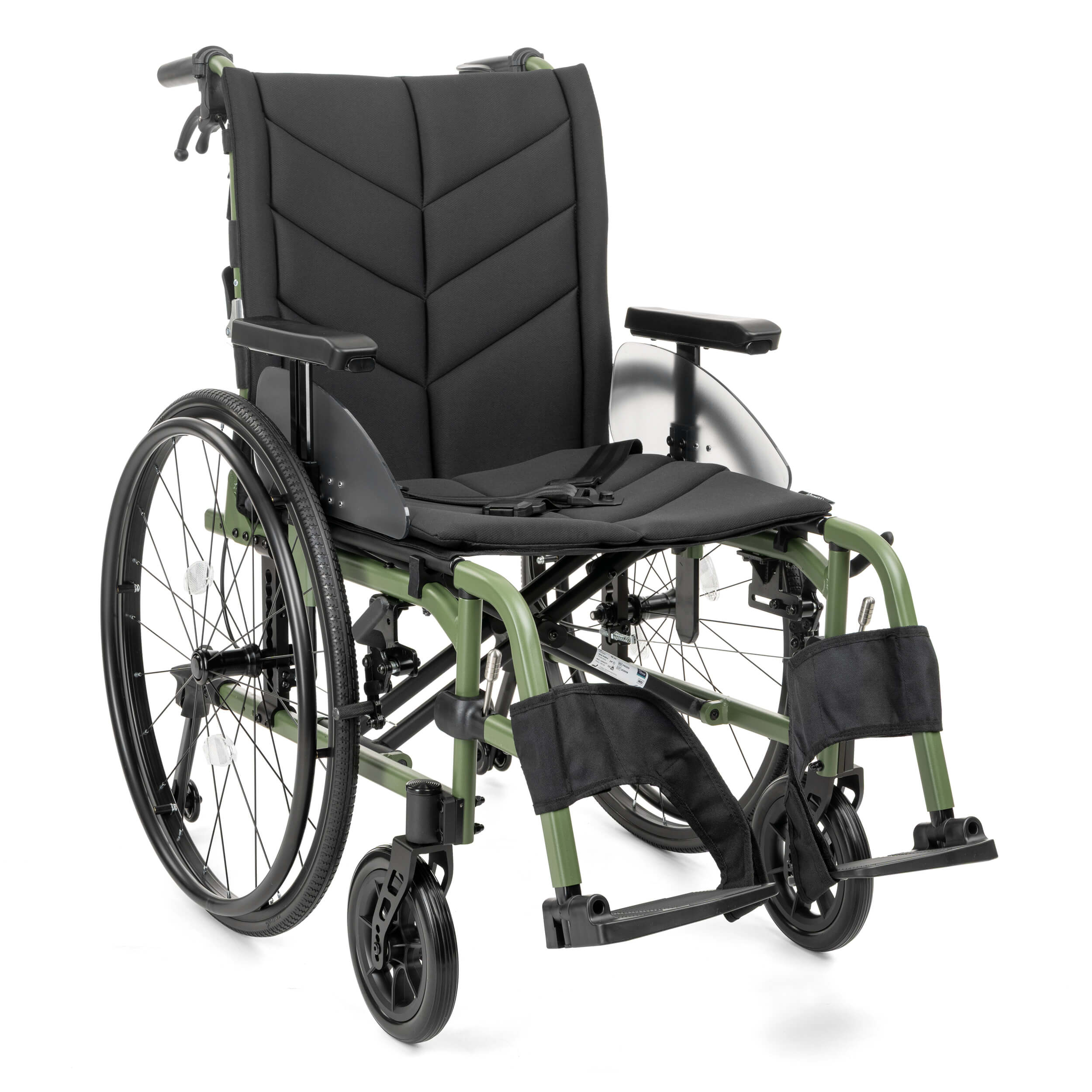 Sammenklappelig letvægtskørestol i aluminium - maks. 125 kg - 44/46/49 cm sædebredde - 44cm