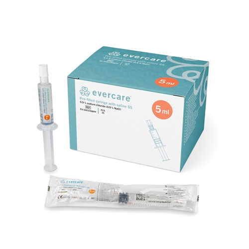 Esitäytetty NaCl-ruisku - 5 ml 5 ml:n ruiskussa SS - 30 kpl