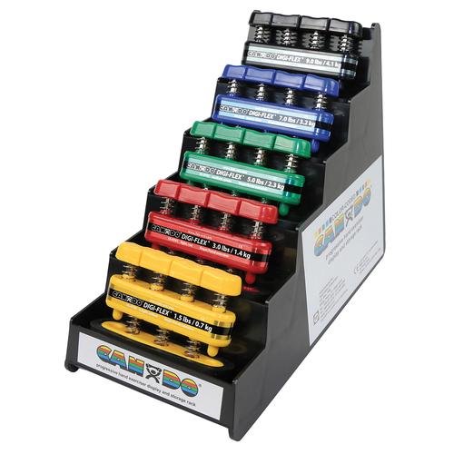 Digi-Flex system do ćwiczeń dłoni i palców - zestaw 5 sztuk ze stojakiem ekspozycyjnym