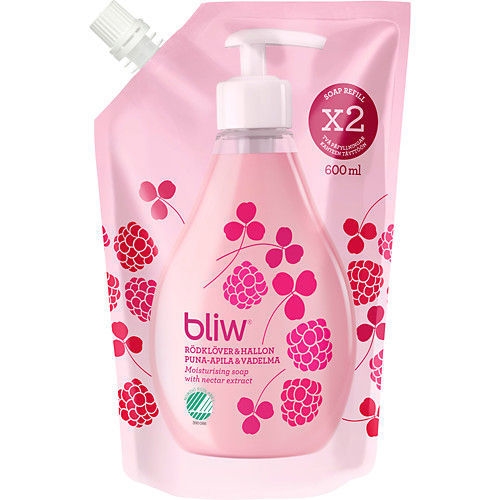 Flüssigseife Bliw - 600 ml Nachfüllpackung Himbeere - 8 St.