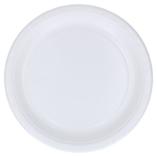 Flad paptallerken - 22 cm hvid Svanen - 50 stk
